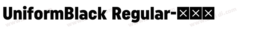 UniformBlack Regular字体转换